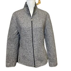 Brooks Brothers Women's Wool Blend Full Zip Jackets Black and White in Size 10